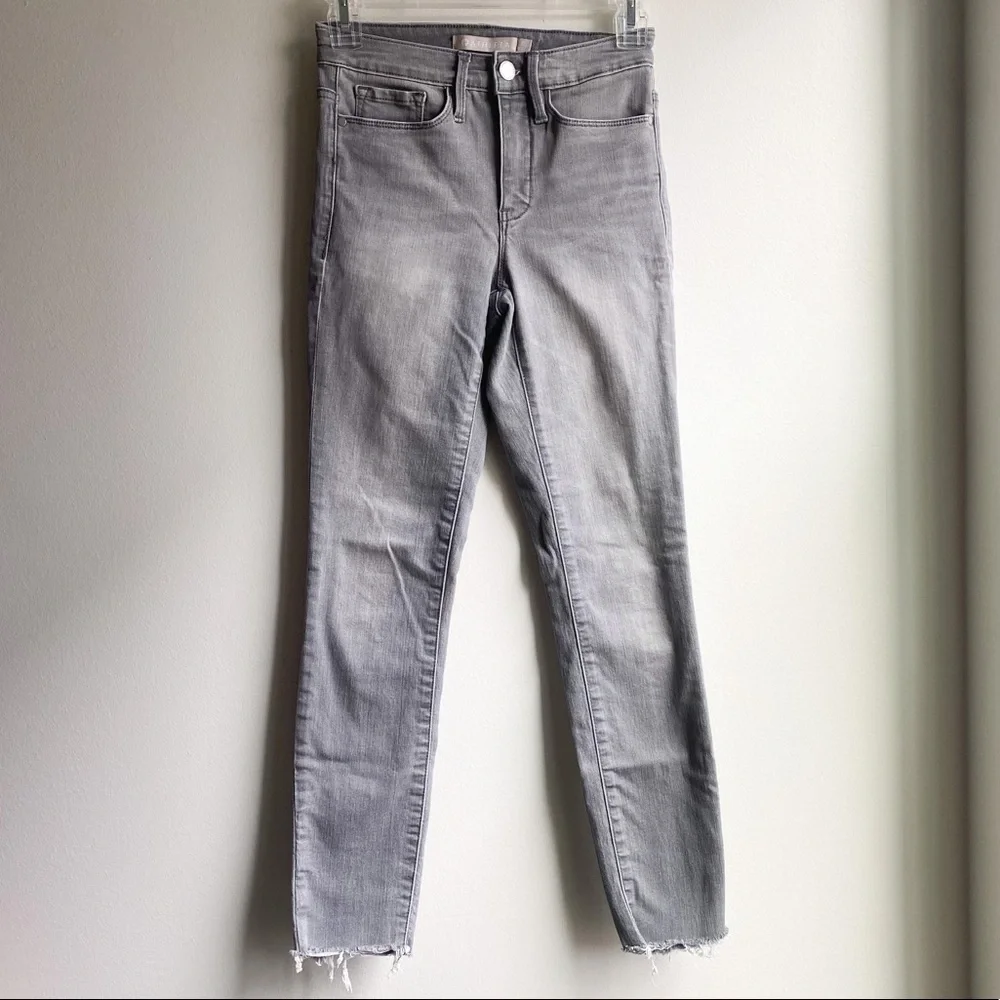 Athleta Sculptek Grey Raw Hem Stretch Denim Jeans